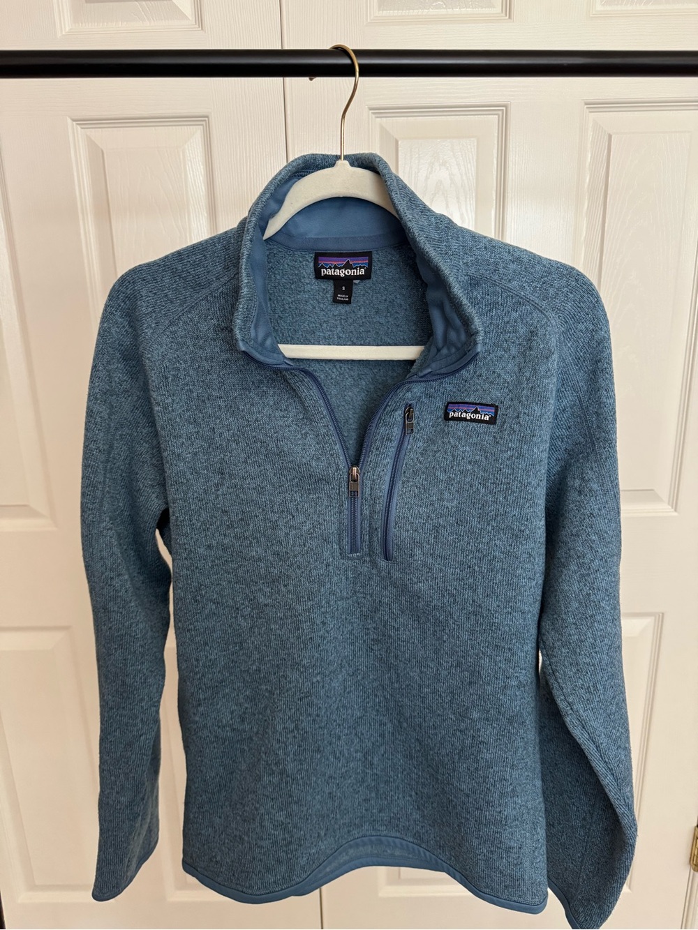 Patagonia Heathered Slate Blue Half-Zip Fleece